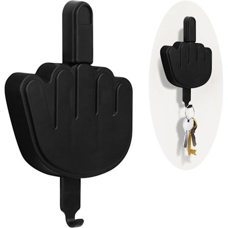 Finger Key Hook för vägg, infällbar självhäftande fingernyckel H