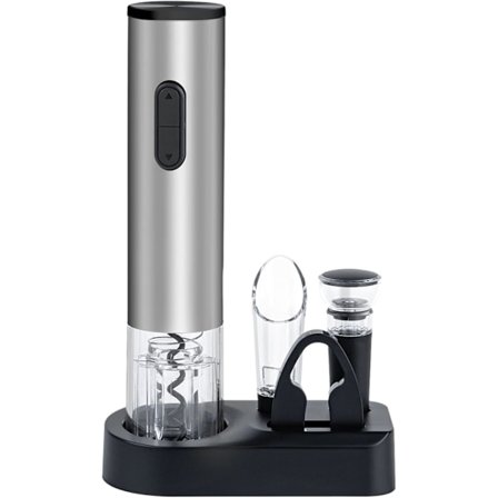 Elektrisk Vinflaskeåpner Sett, Automatisk Elektronisk Korketrekker, Batteridrevet Vinåpnersett med Foliekutter Vakuum