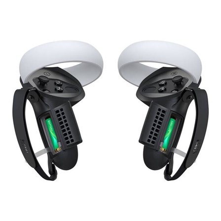 Ohjaimen kahva paristoluukulla Kiwi Design Q1 PRO-2.2 Meta Quest 2:lle Musta
