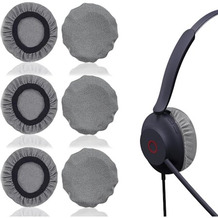 Elastiske Grå Stof Høretelefon Dæksler, Vaskbare, til 6-8cm Høretelefoner