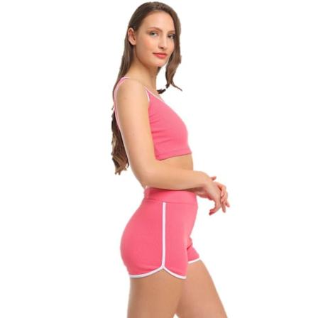 Högtaberg monivärinen monivärinen crop-toppi ja shortsit MultiColor S