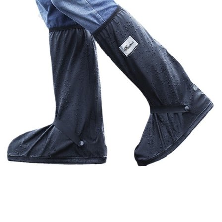 Vanntett regnstøveltrekk Regntrekk Støvler Høy svart (43-45) CDQ