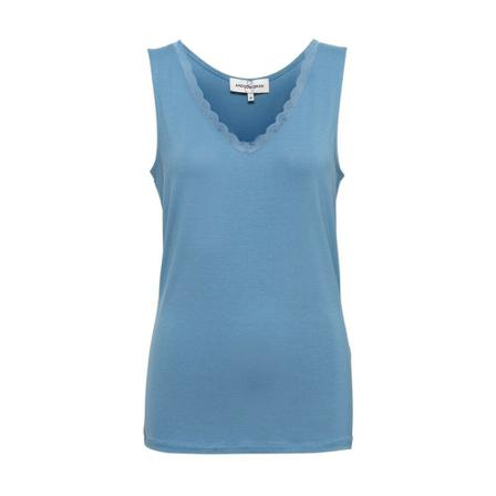&Co Woman, valeria top Blauw, Dames, Maat:XL,elastaan