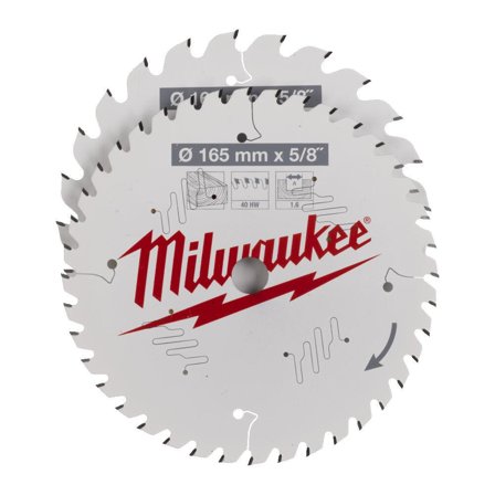 Milwaukee 4932479837 Sagblad 165 x 5/8′′, 24T+40T, 2-pakk, Maskintilbehør & forbruk