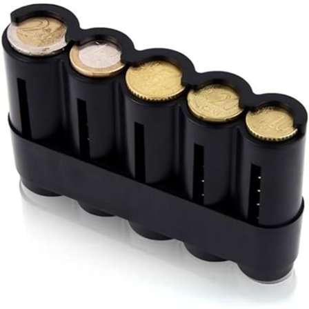 Profesjonell myntholder: Unik design med integrert myntsorterer og dispenser, perfekt for taxisjåfører, servitører og effektive sjåfører!