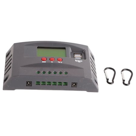 Aurinkolatauksen ohjain MPPT-seuranta lataus 12V 24V automaattinen sovitus LCD-aurinkopaneeli säädin 2 DC USB 20A