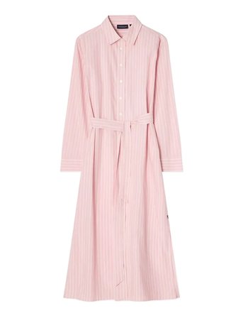 Lexington Clothing Casual Long Poplin Shirtdress - Pink - XL