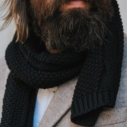 Freddi Schwarzer Urban Schal für Männer - Winterschals