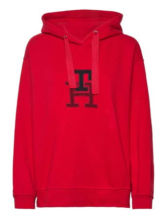 Thl Monogram Hoodie Hoodie Röd Tommy Hilfiger