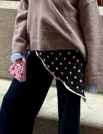 Becksöndergaard Polka Triangle Sia Scarf - Black - ONE SIZE