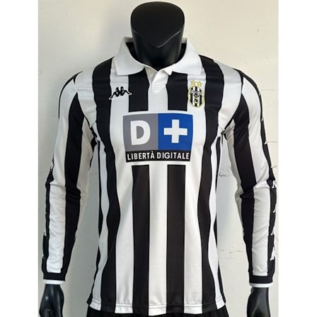 99-00 Juventus F.C. Hjemmebanetrøje Langærmet Fodbolduniform T-shirt S-2XL
