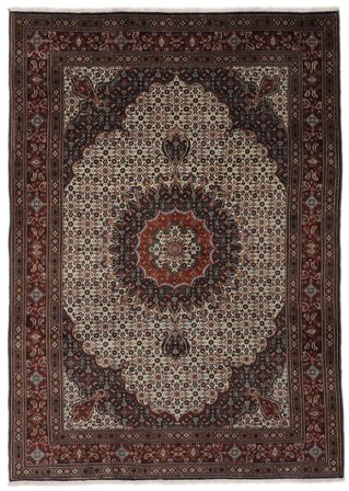 Moud Rug Oriental Black/Brown (Wool, Persia)