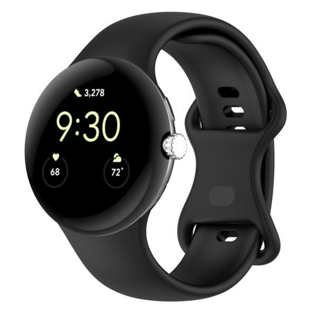 Små silikonarmband för damer som är kompatibla med Google Pixel Watch 1/2 Svart