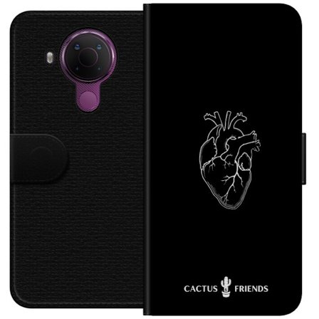 Yhteensopiva Lompakkokotelo Nokia Nokia 5.4 Kaktus ja Ystävät - Keskiaikaan Anatomia Sydän