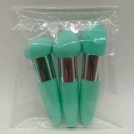 Makeup Brush Cosmetic Puff GREEN