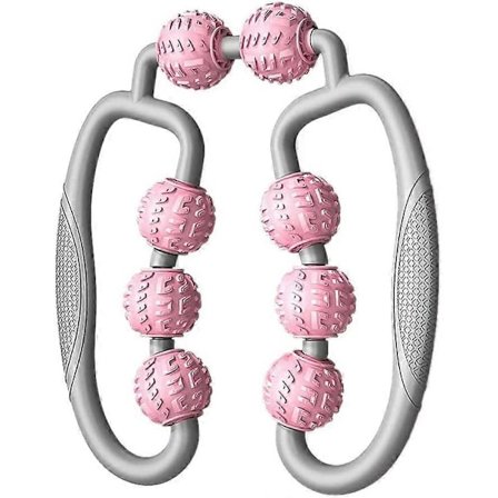 Manuell massasjerulle muskelmassasjerulle, 360 anti-cellulitt dyp massasje benmuskelvev, 8 hjul, armmuskelavslapning