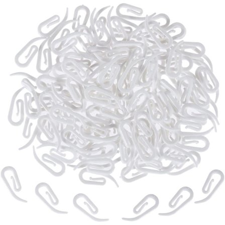 Pakke med 24 stk. gardinkroge 2,8 x 1,2 cm Hvide plastik Cu