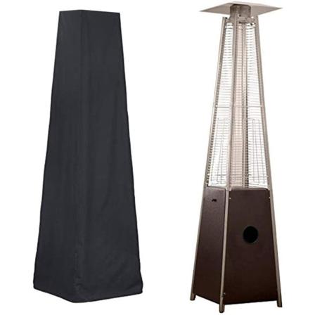 Pyramidformad uteplatsvärmareöverdrag, svart