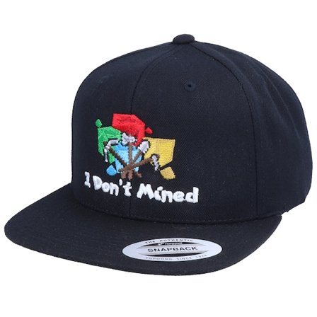 Iconic - I Don't Mined 3D Black Snapback Snapback Black Cap - @ Hatstore