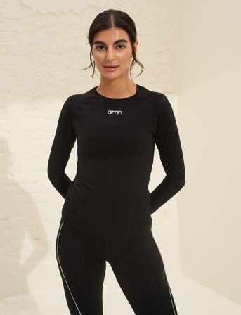 aim ́n Black Soft Basic Long Sleeve - Black - M