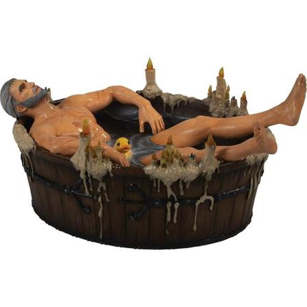 Geralt I Bath Staty Från Witcher