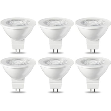 6-pack GU5.3 MR16 5W Varmvita LED-lampor, Ej dimbara, 220V [Energiklass G]