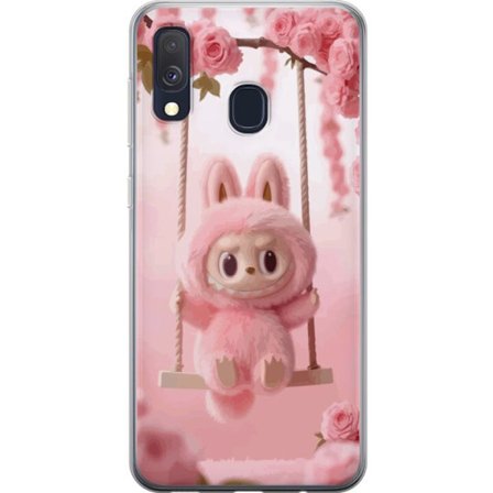 Kompatibelt Mobildeksel til Samsung Galaxy A40 Monsterfigur søt kanin med rosa kinn