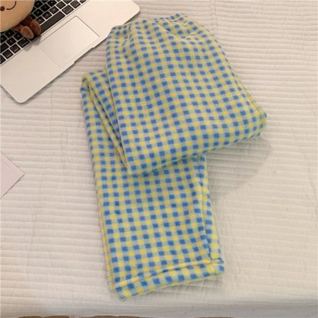 Gående Gud-bukser Flanell Pyjamas Kan Brukes Utendørs Tegneserie Korallfløyel Late Pyjamas Dame Høst Vinterbukser Hjemmebukser MY908