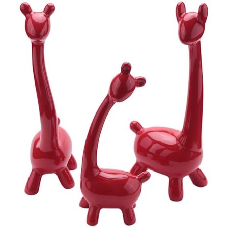 Keramisk 1 set med 3 giraff hantverk prydnader skrivbord dekoration hem inredning