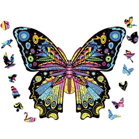 Puinen palapeli aikuisille 3D-puinen palapeli Puinen perhoset palapeli