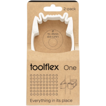 Hållare med väggadapter Toolflex ONE 2-pack Vit*