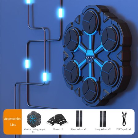 Oppgradert musikkboksemaskin, Bluetooth smart veggmontert, egnet for trening eller som julegave._jar