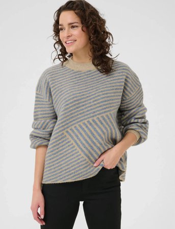 Kaffe Kaverana Knit Pullover - Blue - XL