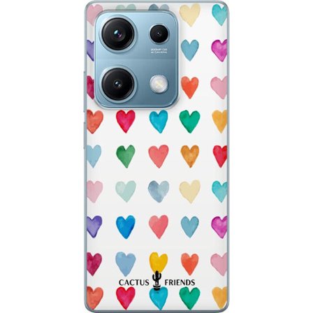 Yhteensopiva Puhelinkuori Xiaomi Xiaomi Redmi Note 14S Cactus and Friends - Watercolor Love Grid