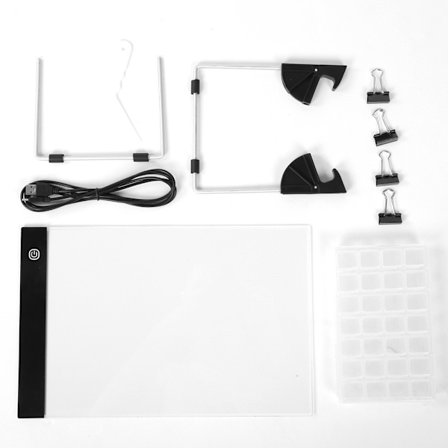 6 Sarjan timanttimaalaustyökalut LED-valo taidetarvikkeet valopaneeli flip book -sarja A4