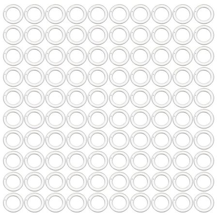 100 st Gardinperforerade Ringar Gardin Romerska Ringar Spänne Plastgardinringar