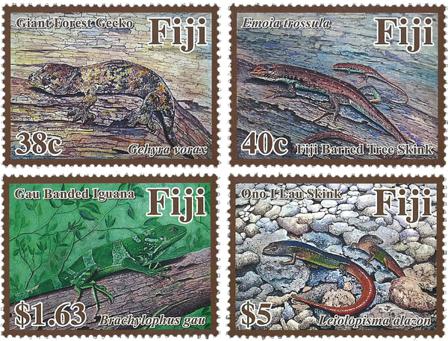 Fiji - Reptiler - Postfrisk sæt 4v