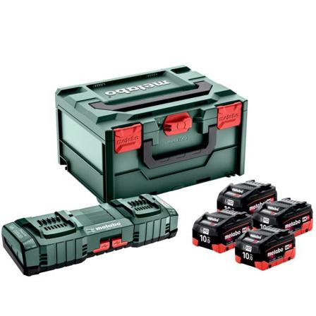 Metabo 685143000 Ladepakke med lader og 4 stk. batterier, Maskintilbehør & forbruk