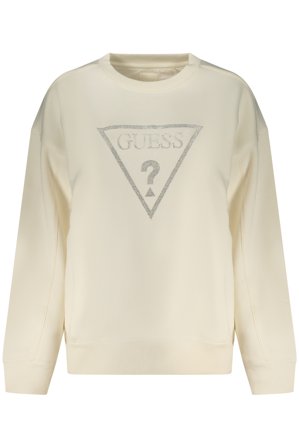 Guess Jeans Felpa Senza Zip Donna Bianco