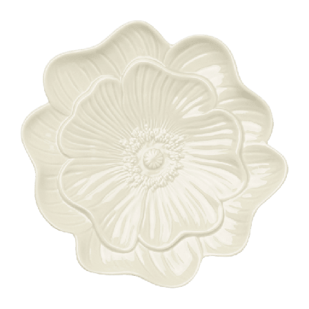 Åhléns Home Assiett i porslin VALLMO 22 cm Tallrikar & skålar Vit ONESIZE