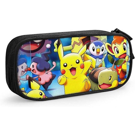 Suuri kynäkotelo, kynälaukku, iso laukku vetoketjulla korkeakouluun, toimistotarvikkeet pojille ja tytöille