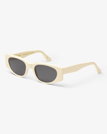 Sunglass 08 - Ivory White Solid - Black - One Size