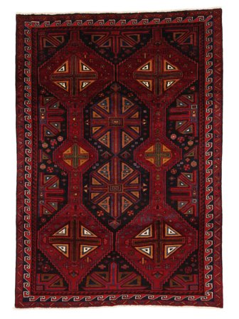Noué À La Main Lori Tapis 205X290 De Laine Noir/Rouge Foncé