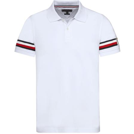 Tommy Hilfiger Icon Sleeve Stripe Hvid, Herre Polo