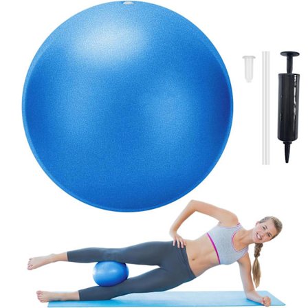 Pilatesball - 25 cm med pumpe, liten treningsball som passer mellom knærne