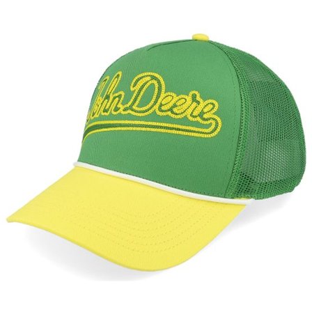 John Deere - Grön trucker Keps - Script Chain Stitch Green/Yellow Trucker @ Hatstore