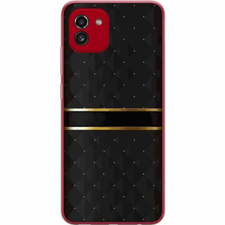 Samsung Galaxy A03 Genomskinligt Skal Golden Stripes