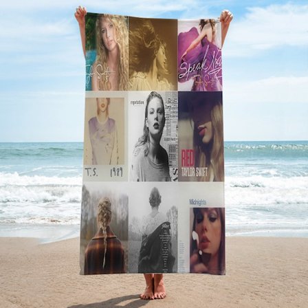 140x180cm Mikrofiber strandhåndklæde berømthed omkring rektangulært strandhåndklæde Taylor Swift sanger badehåndklæde håndklæde
