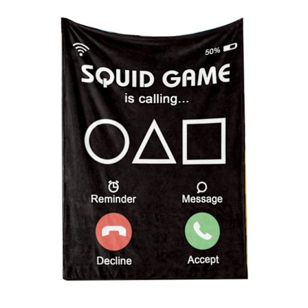 Blødt, hyggeligt, maskinvaskbart polyestertæppe med tydeligt tryk til sofa, seng, kontor, alle årstider 80x100cm