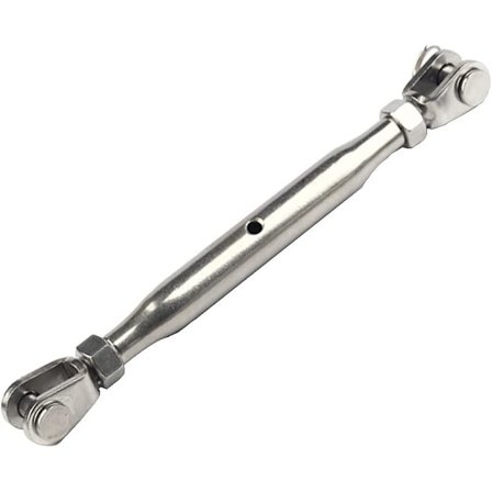 Rustfrit stål spænder til justering af spændingen af reb, kabler og liner